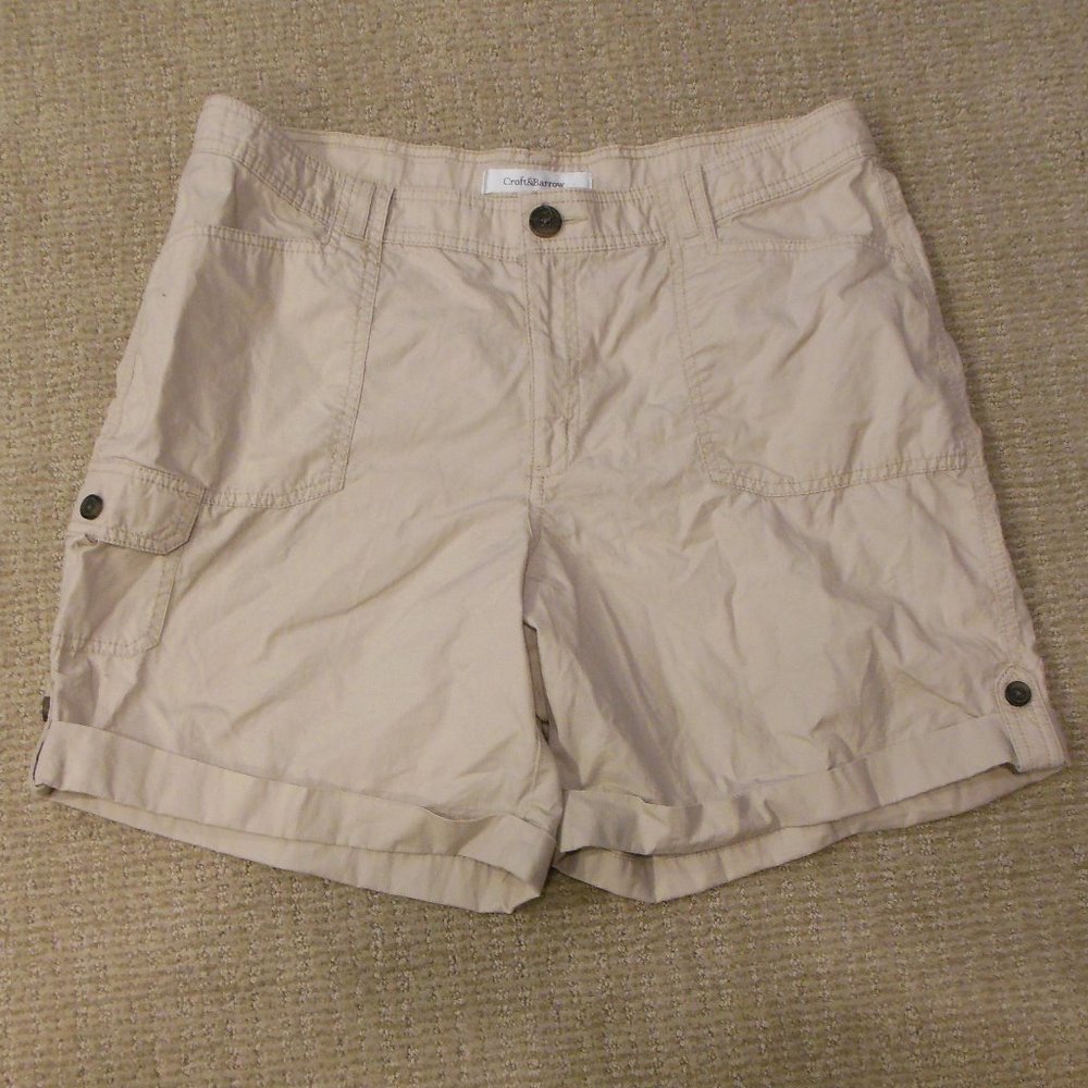 Croft & Barrow Tan Ripstop Cargo Cuffed Shorts Sz 16 This is at it’s lowest pric